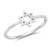 CloseoutWarehouse Rhodium Plated Sterling Silver Plain Star of David Ring Size 7
