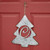 The Lakeside Collection Galvanized Metal Monogram Christmas Tree Hanger Sign - O