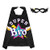 D.Q.Z Superhero-Cape for Kids with Mask Superhero Toys Gifts for Brother Super Hero Halloween Dress Up Party Supplies -Black-
