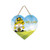 koonghong Happy Bee Festival Sign Honey Bee Hanging Door Sign Ornaments Bumble Bee Gnome Honey Pendant Indoor Outdoor Wall Hanging Decoration -E-