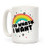LookHUMAN I Do What I Want -Rainbow- White 15 Ounce Ceramic Coffee Mug