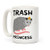LookHUMAN Trash Princess White 15 Ounce Ceramic Coffee Mug