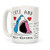 LookHUMAN Cute And Mildly Threatening Shark White 15 Ounce Ceramic Coffee Mug