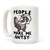 LookHUMAN People Make Me Antsy - Anteater White 15 Ounce Ceramic Coffee Mug