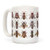 LookHUMAN Bee Species Pattern White 15 Ounce Ceramic Coffee Mug