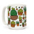 LookHUMAN Succulent Pattern White 15 Ounce Ceramic Coffee Mug