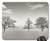 Mouse Pad - Oaks Trees Nature Landscape B W Sky Clouds