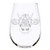 Cow stemless wine glass 17 oz.