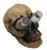 Ebros Scary Ossuary Human Skull Salt Pepper Shakers Holder Figurine 5.75" H