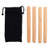EXCEART 2 Pairs Wooden Rhythm Sticks 20cm Music Lummi Sticks Classical Wood Claves Musical Percussion Instrument with Bag for Kids Beginner