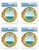 Beistle Cruise Ship Porthole Peel 'N Place 4 Piece World Traveler Party Supplies Nautical Wall Decorations 12" x 15" Multicolored