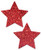Pastease Red Glitter Star Nipple Pasties O-s