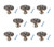 Karcy 8pcs European Style Round Cupboard Cabinet Knobs Wardrobe Door Pull Handle (Bronze)