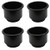 Red Hound Auto 4 Cup Holders Jumbo Plastic Pocket Recessed Insert Universal for Boat RV Car Truck Marine Pontoon Motorhome Camper Drop in Black 3.5 Inch I.D. and 4.26 Inch O.D.