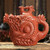 Teapot Dragon and Phoenix Tea Pot Big Capacity Purple Clay Tea Set Kettle Kung Fu Teapot (500ml/17oz, red)