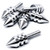 Krator Silver Motorcycle Spike Bolt Screw Fairings 6pcs Compatible with Suzuki Bandit B-King Gladius Katana GS