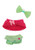 Distroller Ksimerito Green Dress w/ Pink Shawl - Nerlie Neonate Baby Doll Accesories