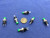 6 Pieces Green Mini Push Button Spst Momentary N-o Off-on Switch 6mm Fl6022 C1