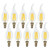 LED Candelabra Light Bulbs, 4W(40W Halogen Equivalent), Warm White 2700K, E12 Base, Non Dimmable, Chandelier B11 Decorative Candle Bulbs, 10 Pack