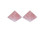 M K Cosmics Rose Quartz Natural Healing Gemstone Pyramid 1 Inches -Set of 2-