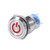 19mm 12V Car Power Push Button Switch, Waterproof Metal LED Self-locking Push Button Power Switch 1NO1NC(Red)
