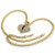 L and L Nation Hip Hop 30" Cuban Chain 14k Gold Plated CZ Fully Broken Heart Pendant