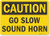SmartSign "Caution - Go Slow Sound Horn" Sign  10" x 14" Aluminum
