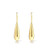 LUVNEE Threader Earrings Teardrop Pull Through Gold Drop Earrings for Women