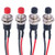 Twidec-4Pcs Latching Push Button Switch 3A 250V AC 2 Pins Self-Locking SPST ON-Off Black and Red Mini Switch Pre-soldered Wires L-PBS-110-XBKR