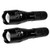 2Pcs Tactical Flashlight Water Resistant Military Grade Tac Light with 5 Modes & Zoom Function Ultra Bright Torch