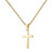 MONOZO Cross Necklace for Men Gold Mens Cross Necklace Stainless Steel Plain Cross Pendant Necklace with Chain Men's Simple Jewelry Birthday for Men Cross Necklace 22 Inch