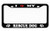 Huck K Custom I -PAW- My Rescue Dog Rescued pet Glossy Black License Plate Frame