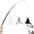 IUHKBH Cat Toys Interactive Cat Feather Wand 1 pc Retractable Cat Wand Toy  and  3 pcs Replacement Feather Toys for Cat Kitten Having Fun Exerciser Playing