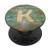 Vintage Tree Bark Nature Monogram Initial Letter K PopSockets Grip and Stand for Phones and Tablets