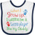 Inktastic Tennis Player Like Daddy Baby Bib White-Navy
