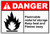 Flammable Material Storage Danger OSHA ANSI Label Decal Sticker 10 inches x 14 inches