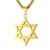 U7 Jewish Jewelry Magen Star of David Pendant Necklace Women Men Chain 18K Gold Plated Israel Necklace