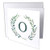 3dRose Wreath with Monogram Initial Letter O in Green on White. - Greeting Cards -gc-336804-5-