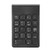 Wireless Numeric Keypad Mini Digital Bluetooth Numpad 18 Keys Ergonomic Number Pad Keyboard with 2.4G USB Receiver for Laptop-PC-Desktop-Black-