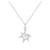 Sterling Silver Small Celestial Starburst Charm Necklace 16 18 or 20 inch