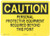 Brady 25205 14" Width x 10" Height B-401 Plastic Black on Yellow Protective Wear Sign Header "Caution" Legend "Personal Protective Equipment Required Beyond This Point"