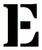 11x14 Large Letter Stencil from 4 Ply Mat Board-Stardos Font-Letter E