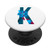 Letter K Floral Initial Monogram Design PopSockets Grip and Stand for Phones and Tablets