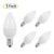 LED C7 S6 1W Night Light Bulbs, 10 Watt Equivalent, Mini LED Bulb Candelabra E12 Base, AC 120V White 6000K LED Small Light for Bedroom Bathrooms Refrigerator Bulb (5 Pack)