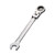 Ratcheting Combination Wrench Flex-Head Hardened Chrome Vanadium Steel Open End Spanner Metric 17mm