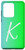 Galaxy S20 Ultra Initial K Phone Case Blue to Bright Green Gradient Letter K Case