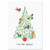 Birds in Tree Festive Personalized Christmas Cards  Holiday Greetings Set of 18 Cards and Envelopes by Current