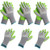 WORKPRO 6 Pairs Garden Gloves Work Glove with Eco Latex Palm Coated Working Gloves for Weeding Digging Raking and Pruning-L-