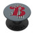 Crimson Letter B Initial Houndstooth Alabama PopSockets PopGrip- Swappable Grip for Phones  and  Tablets