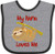 Inktastic My Nana Loves Me Sloth Baby Bib Heather and Black 2901d